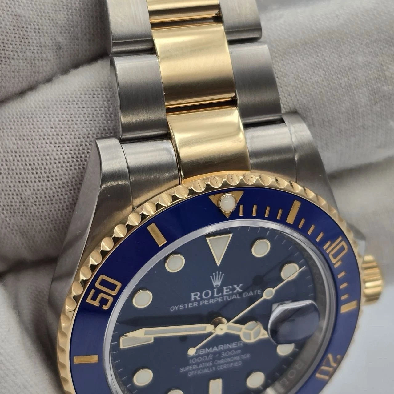 PAPERS 2024 Rolex Submariner Blue Dial Two Tone Gold 41mm Watch 126613LB BOX