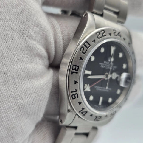 Rolex Explorer II 16570 Steel Black Dial Automatic Date Watch 40MM