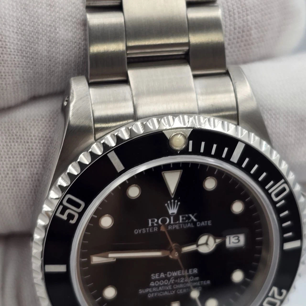 PAPERS Rolex Sea-Dweller 16600 Stainless Steel Black Dial 40MM Watch