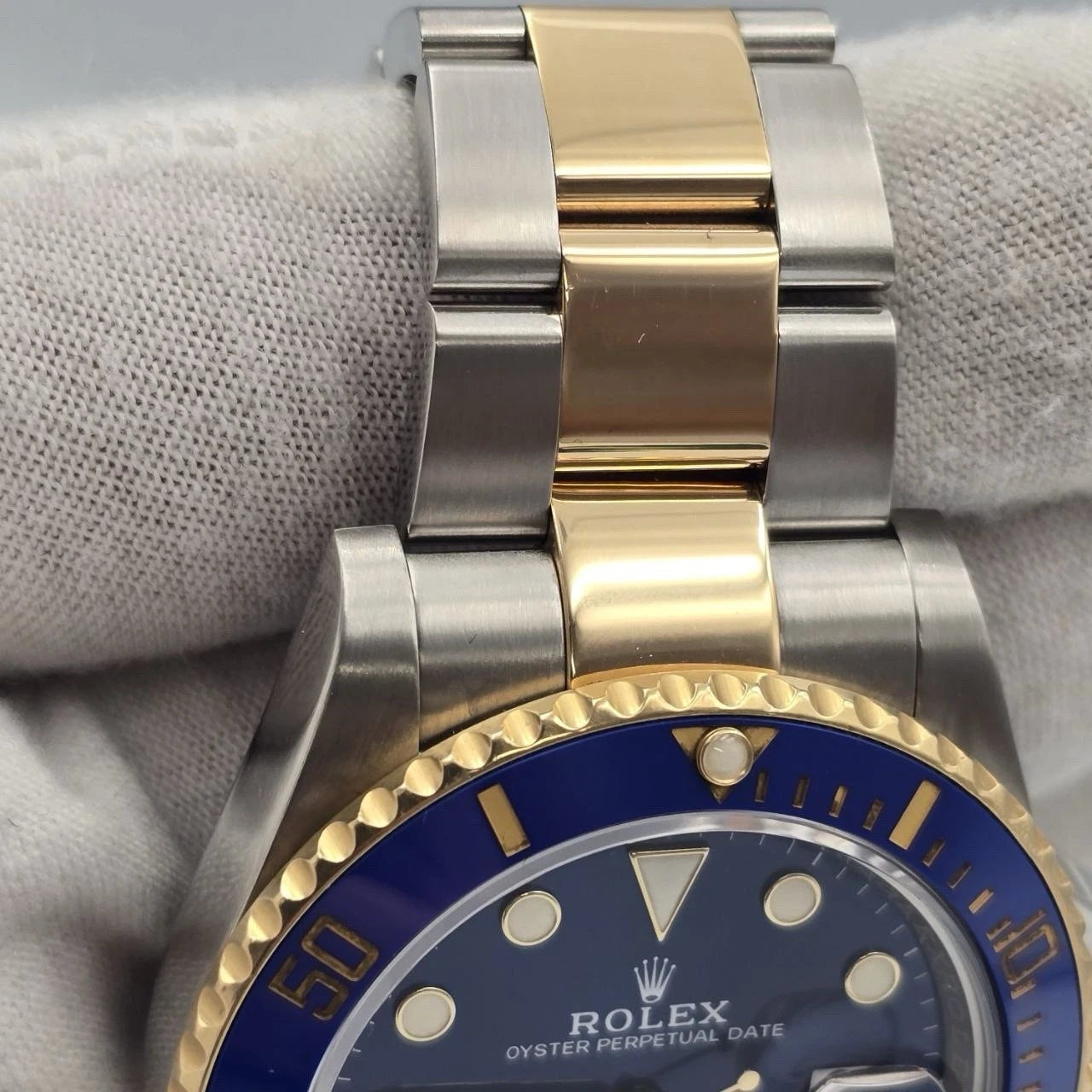 PAPERS 2021 Rolex Submariner Blue Dial Two Tone Gold 41mm Watch 126613LB BOX