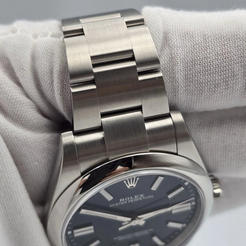 NEW 2025 PAPERS Rolex Blue Oyster Perpetual Steel 41mm Watch BOX 124300 UNWORN