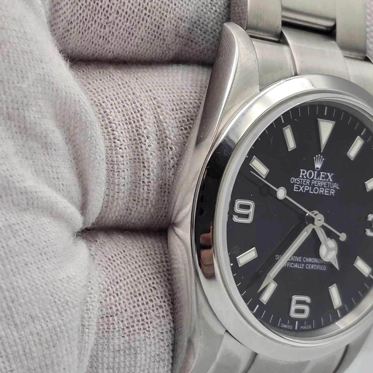 2007 Rolex Explorer I 114270 Men's Automatic 36mm Steel Black Dial Watch