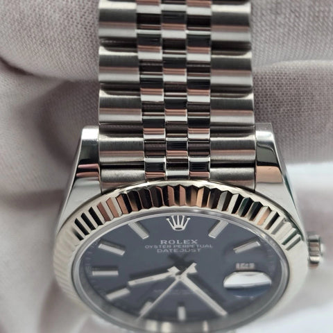 2023 PAPERS Rolex Datejust 41mm 126334 Stainless Steel Jubilee Blue Dial BOX