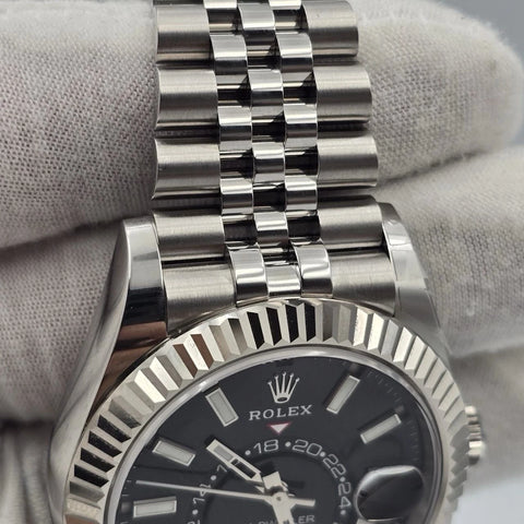 MINT 2023 PAPERS Rolex Sky-Dweller 42mm Black Dial Jubilee Bracelet 336934 BOX