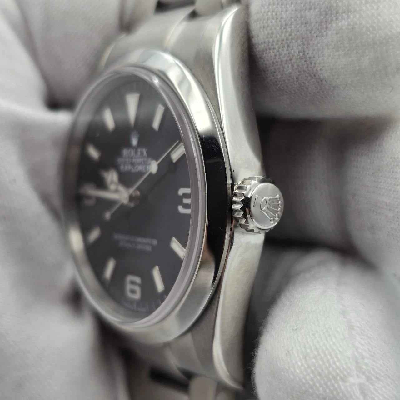 MINT PAPERS 2005 Rolex Explorer I 114270 Automatic 36mm Steel Black Dial Watch
