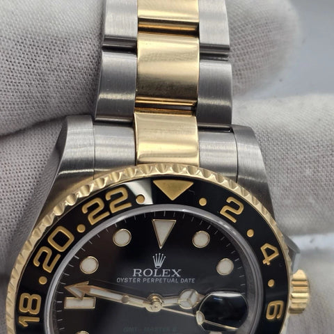 2016 PAPERS Rolex GMT-Master II 116713LN Ceramic Two Tone 40mm Watch BOX