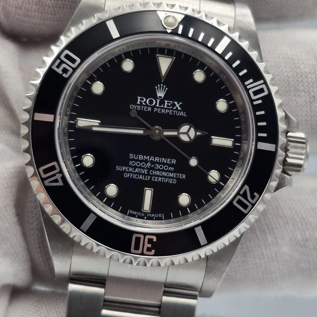 PAPERS 2009 Submariner No Date 14060M 4 Line REHAUT Black Dial 40mm Watch