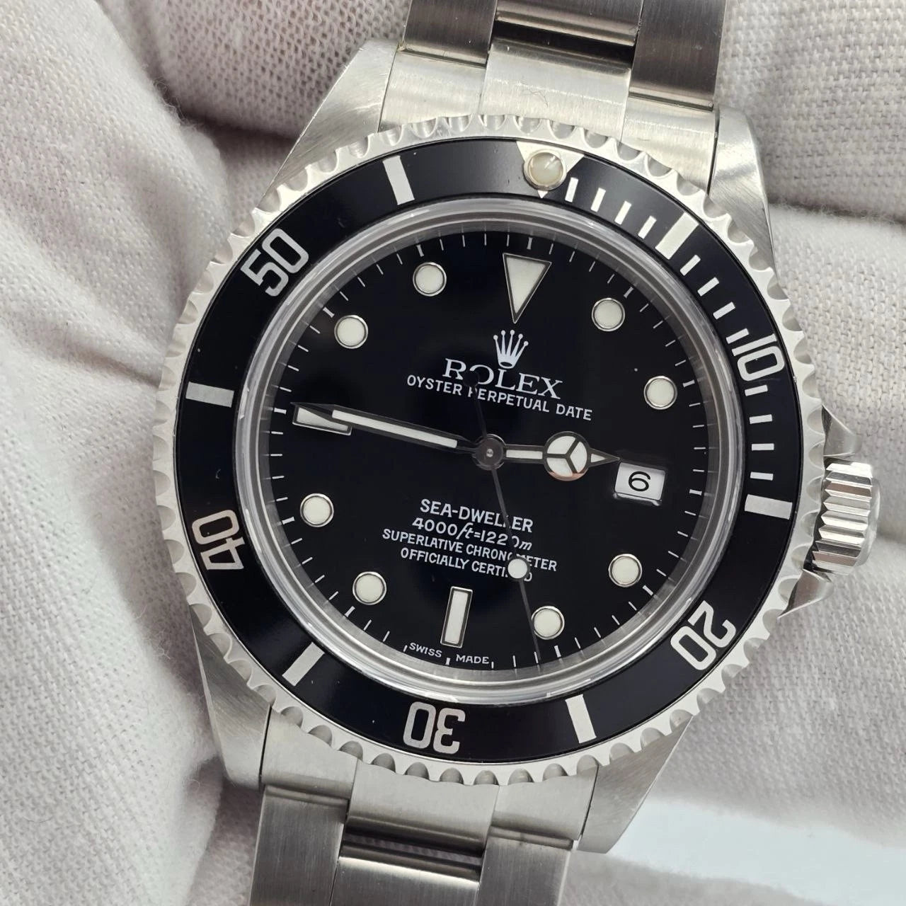 PAPERS Rolex Sea-Dweller 16600 Stainless Steel Black Dial 40MM Watch