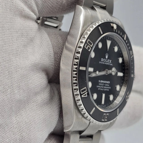 MINT Rolex Submariner No Date Ceramic 41mm Stainless Steel Bracelet 124060
