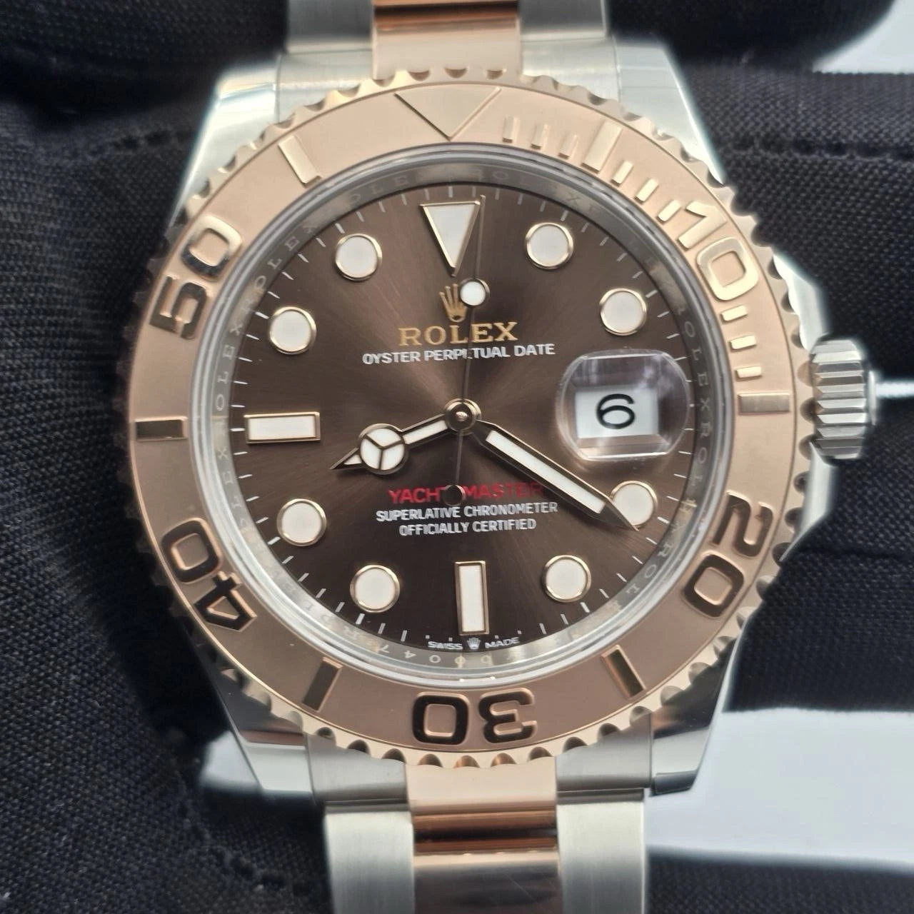 2025 NEW Rolex Yacht-Master Two Tone Rose Gold 40mm Chocolate Dial 126621 UNWORN
