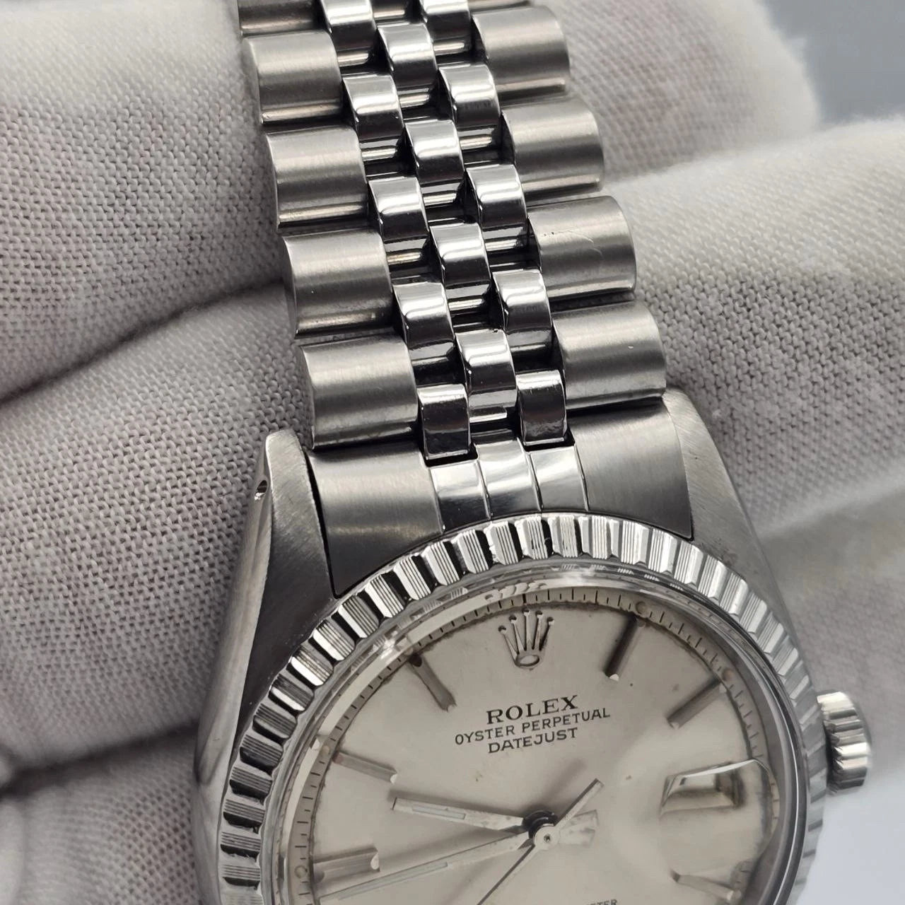 Rolex Datejust 1603 Stainless Steel Silver Dial Jubilee 36mm Automatic Watch