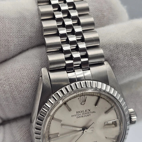 Rolex Datejust 1603 Stainless Steel Silver Dial Jubilee 36mm Automatic Watch