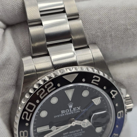 2022 PAPERS Rolex GMT Master II Batman Steel Oyster Bracelet 126710BLNR BOX