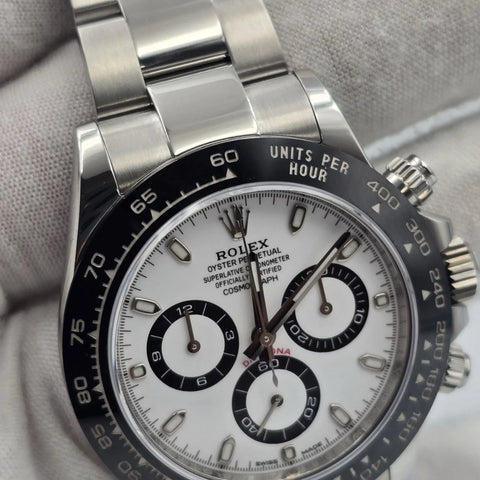 2023 PAPERS Rolex Daytona 116500LN Panda White Dial Ceramic 40mm Steel Watch BOX