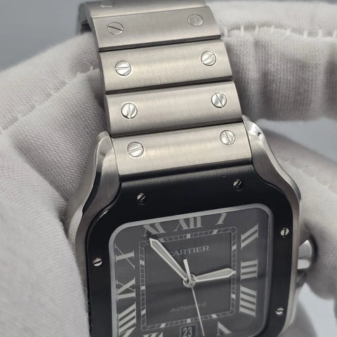 PAPERS Cartier Santos de Cartier WSSA0037 ADLC Gray Dial 39.8mm Watch BOX