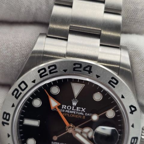 PAPERS 2023 Rolex Explorer II 42mm 226570 Stainless Steel Black Dial BOX