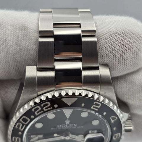 PAPERS 2015 Rolex GMT Master II 116710LN Steel Ceramic Black 40mm Watch BOX