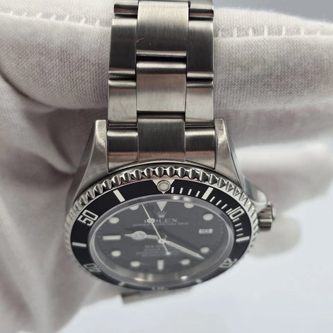 2007 PAPERS Rolex Sea-Dweller 16600 Stainless Steel Black Dial 40mm Watch