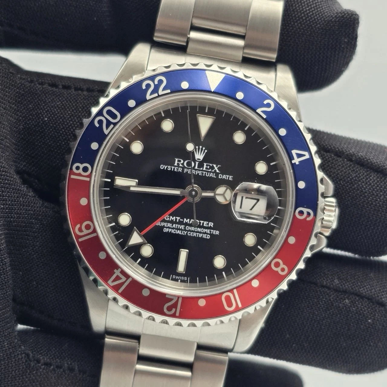Rolex GMT Master Pepsi Bezel Steel Oyster Bracelet 40mm Watch 16700