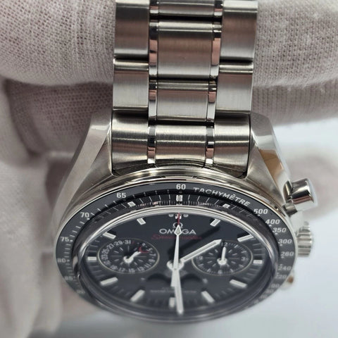 NEW 2026 Omega Speedmaster Moonphase 304.30.44.52.01.001 Black Dial 44mm Watch