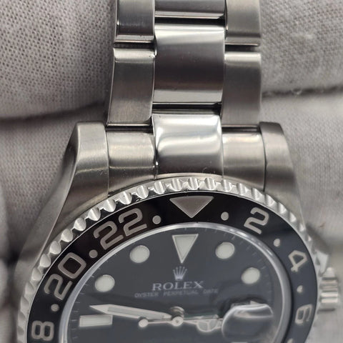 PAPERS 2010 Rolex GMT Master II 116710LN Steel Ceramic Black 40mm Watch BOX