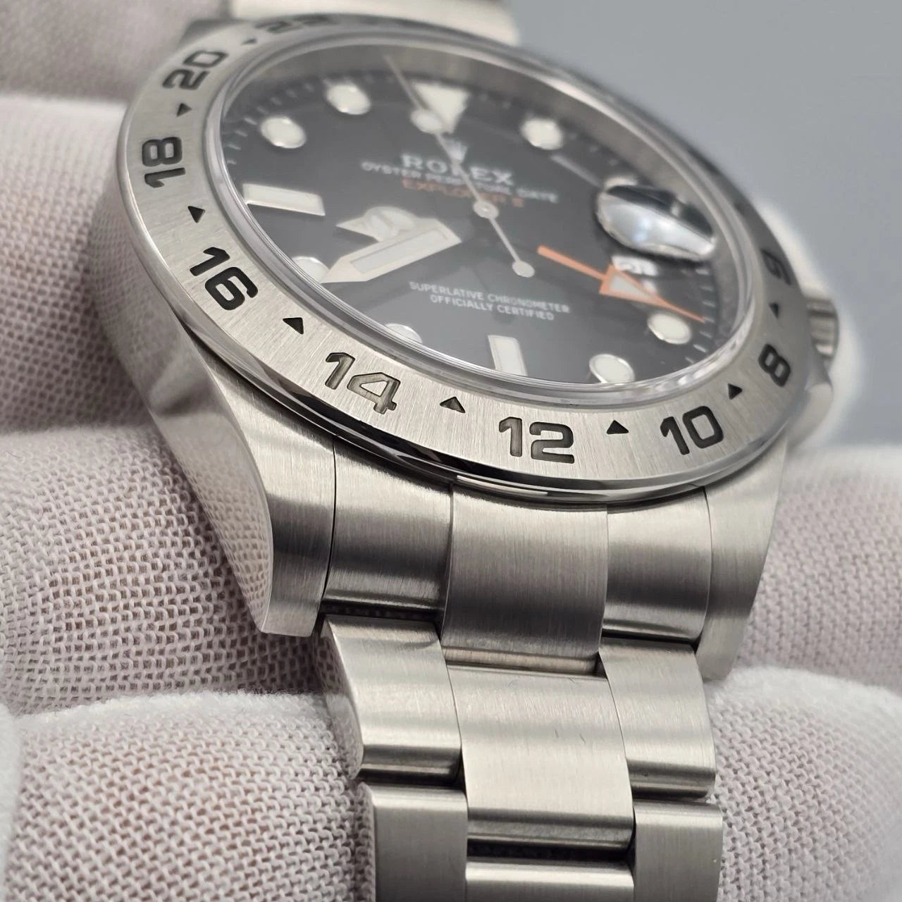 PAPERS MINT 2020 Rolex Explorer II Black Orange Steel 42mm Watch 216570 BOX