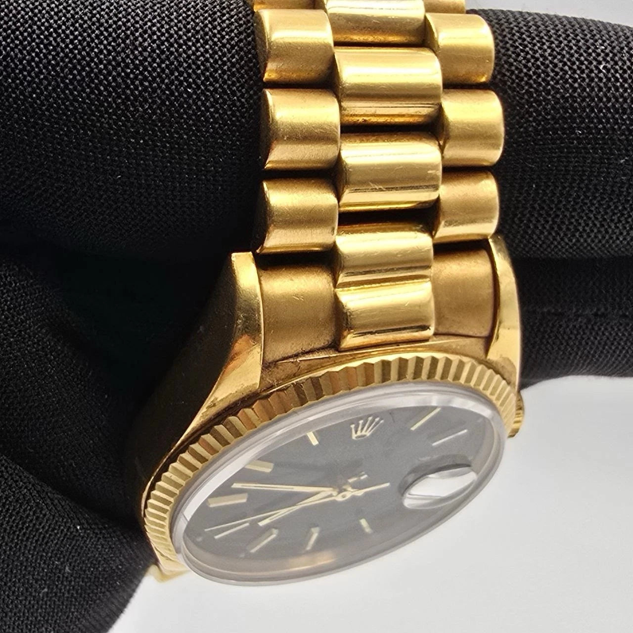 Rolex Day-Date 18038 President 18k Gold FACTORY Black Dial 36mm Watch