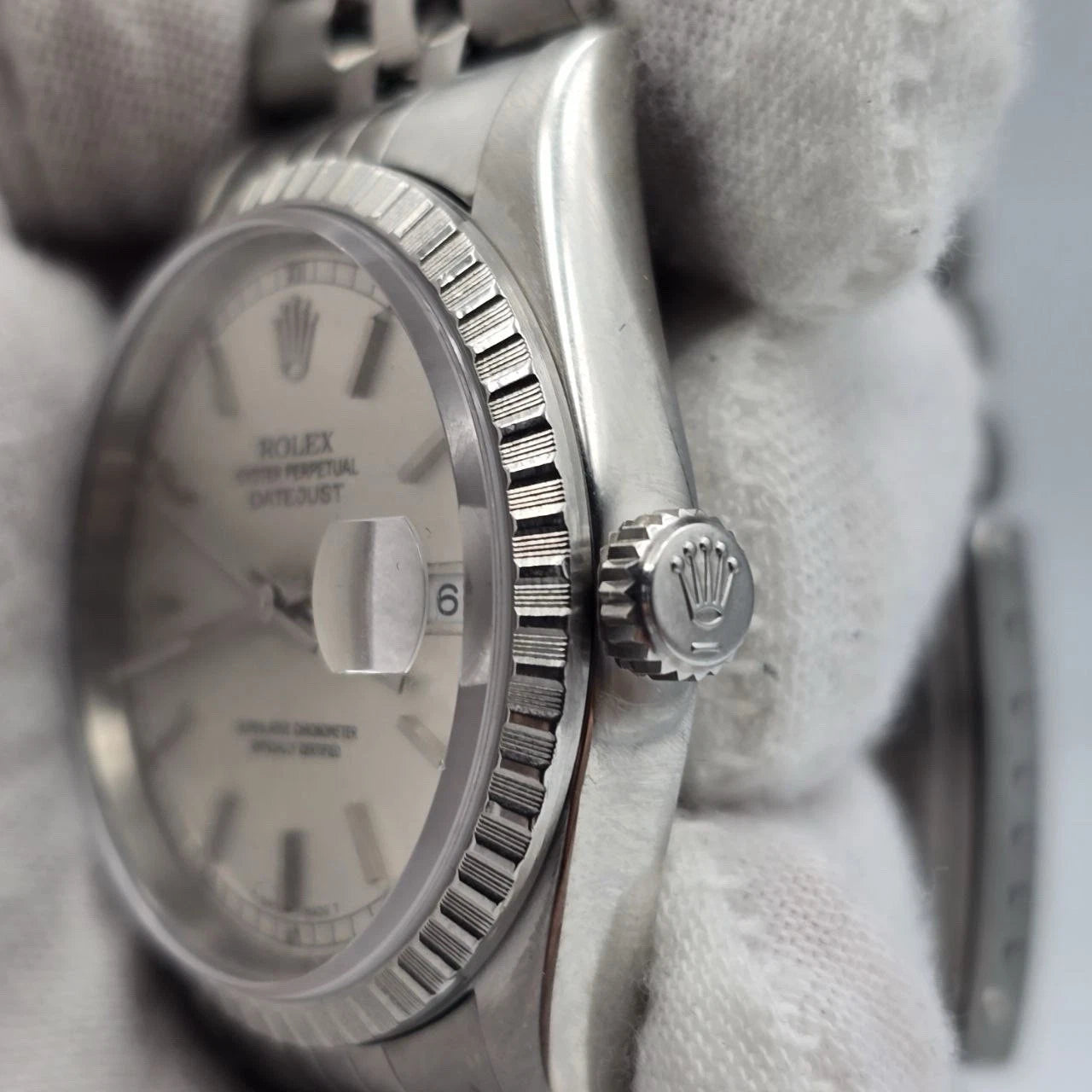 MINT Rolex Datejust Steel Automatic 36mm Silver Dial Jubilee Watch 16220