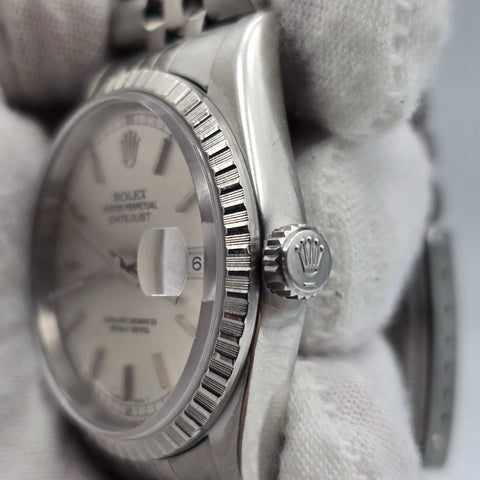 MINT Rolex Datejust Steel Automatic 36mm Silver Dial Jubilee Watch 16220