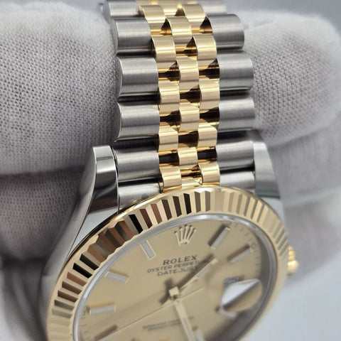 NEW 2025 Rolex Datejust 41mm 126333 TwoTone Jubilee Fluted Champagne Dial UNWORN
