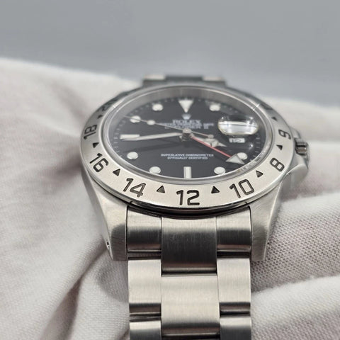 PAPERS Rolex Explorer II 16570 Stainless Steel Black Dial Automatic 40mm Watch