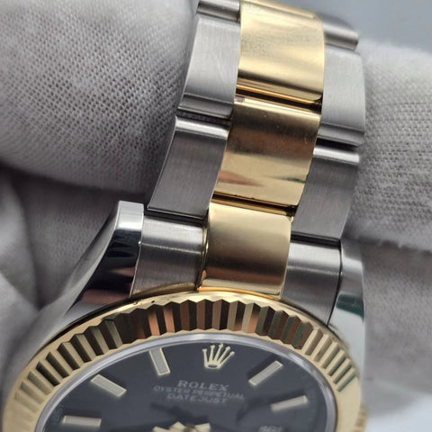 MINT PAPERS 2023 Rolex DateJust 41mm Two Tone Black Dial Oyster 126333 BOX