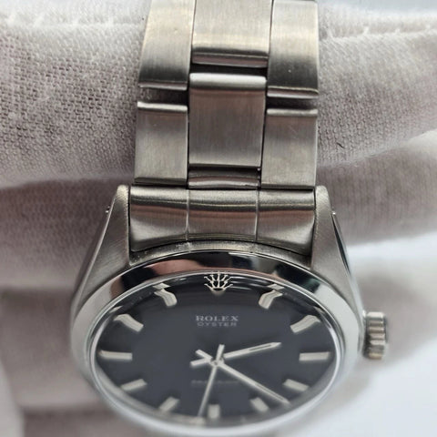 Rolex Oyster Date Precision 6426 Stainless Steel 34mm Manual Black Dial Watch