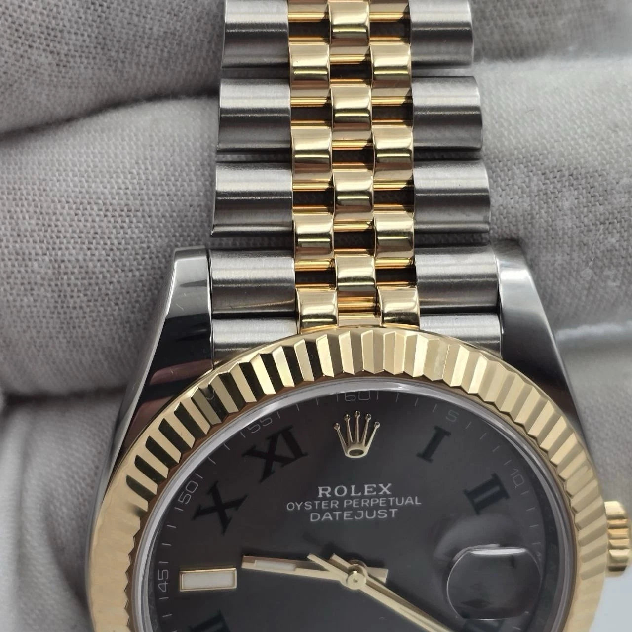 PAPERS 2024 Rolex Datejust 41mm Two Tone Wimbledon Dial Jubilee 126333 BOX