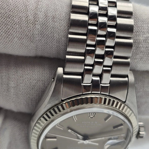 Rolex Datejust 1601 Steel RARE Factory Grey Ghost Sigma Dial Jubilee 36mm Watch