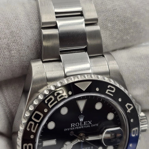 2014 PAPERS Rolex GMT Master II 116710BLNR Steel Ceramic Batman Watch BOX