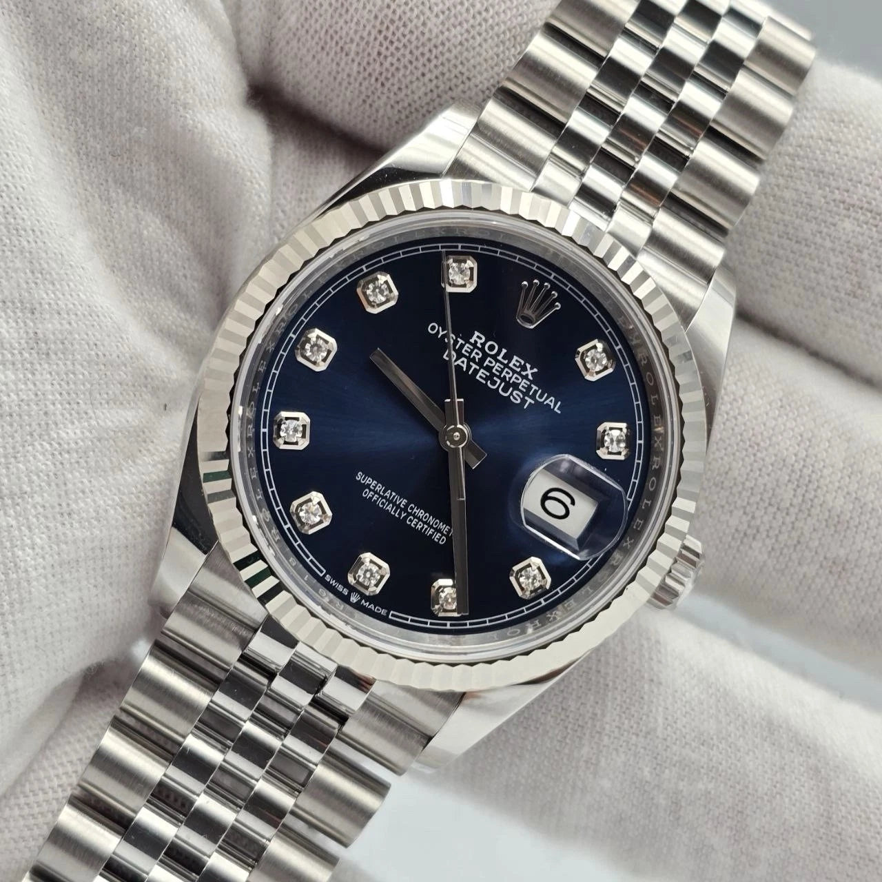 NEW 2025 Rolex Datejust 126234 Jubilee Blue Diamond Dial Watch 36mm Watch UNWORN