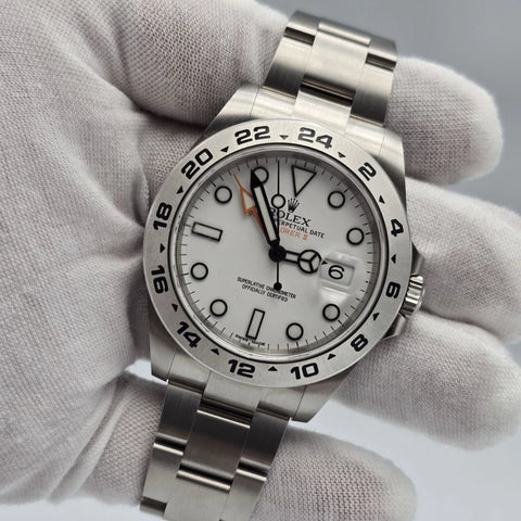 PAPERS 2019 Rolex Explorer II Steel White 42mm Men’s Watch 216570 BOX