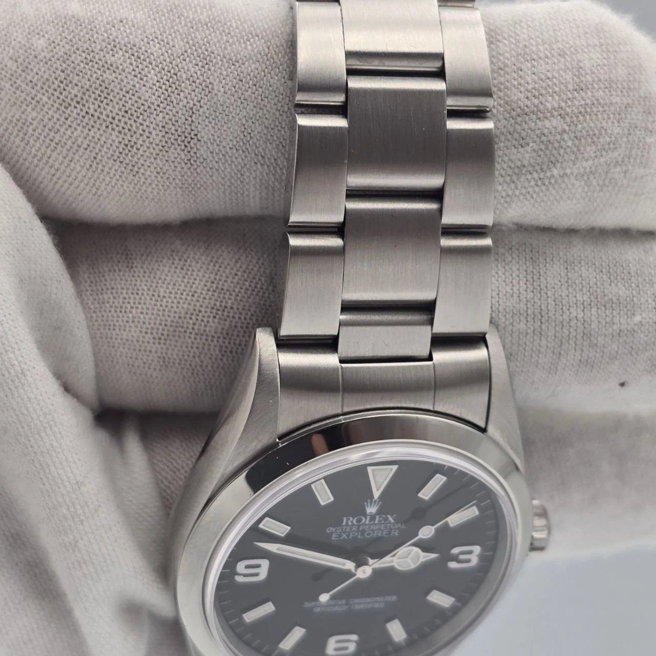MINT Rolex Explorer I 14270 Automatic 36mm Steel Black Dial Watch