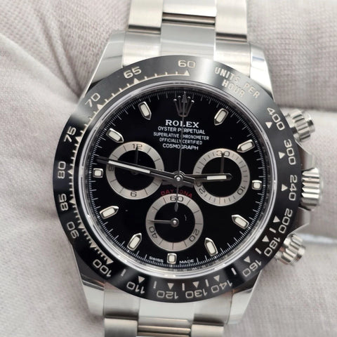 2021 PAPERS Rolex Daytona 116500LN Black Ceramic 40mm Steel Watch BOX