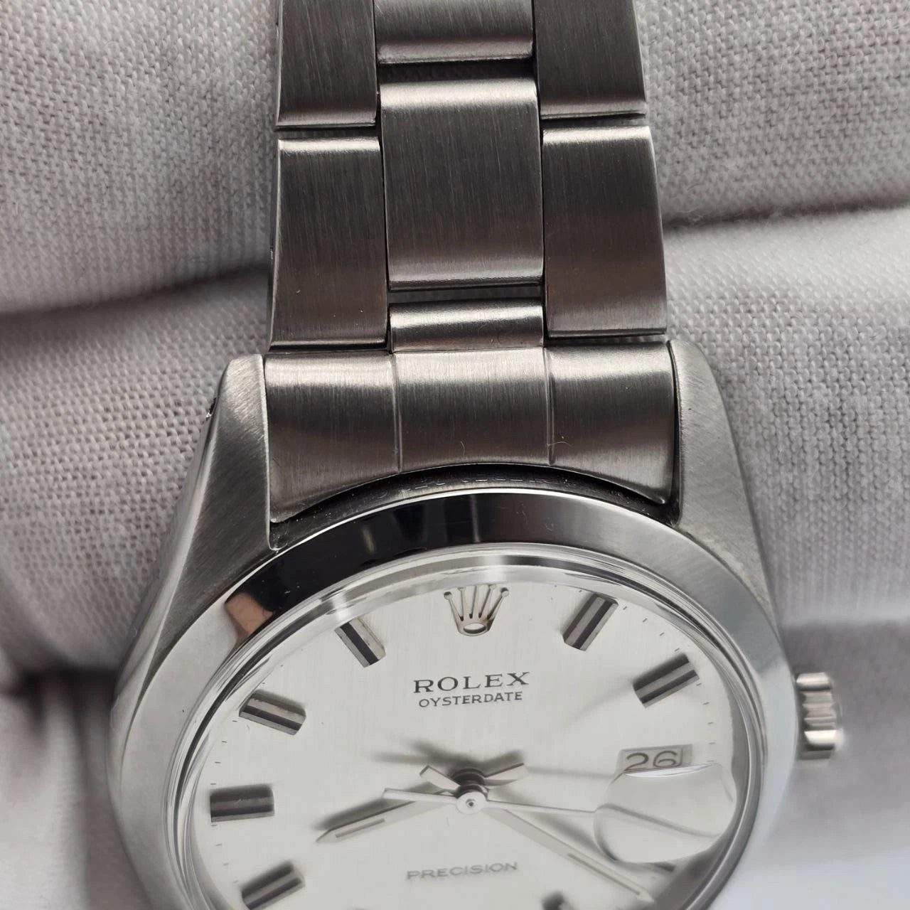 2022 RSC Rolex Oyster Date Precision 6694 Stainless Steel 34mm Silver Dial Watch