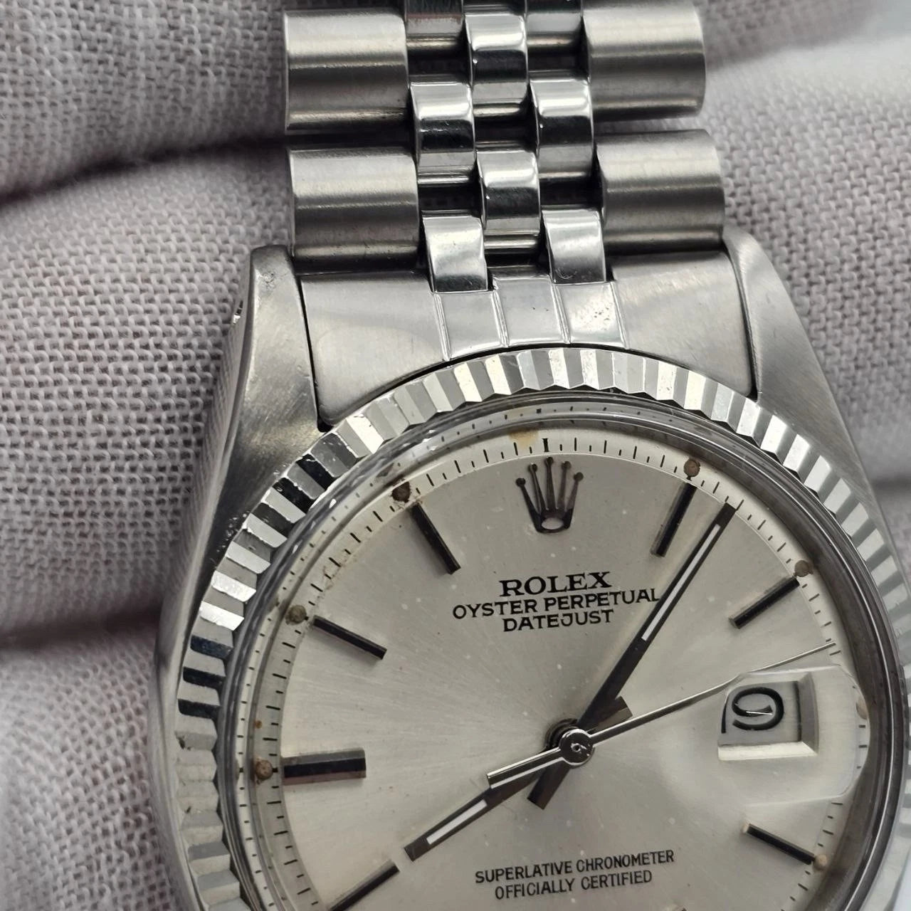 Rolex Datejust 1601 Stainless Steel Silver Dial Jubilee 36mm Automatic Watch