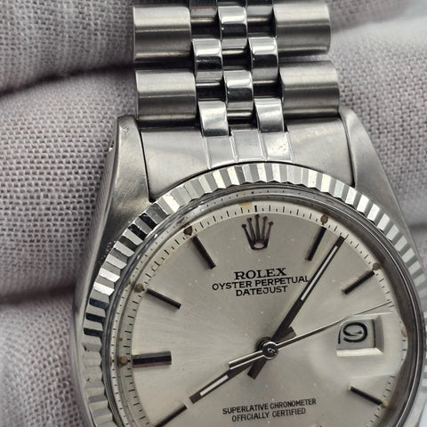 Rolex Datejust 1601 Stainless Steel Silver Dial Jubilee 36mm Automatic Watch