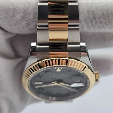PAPERS 2025 Rolex Datejust 41mm Two Tone Wimbledon Dial Oyster 126333 BOX