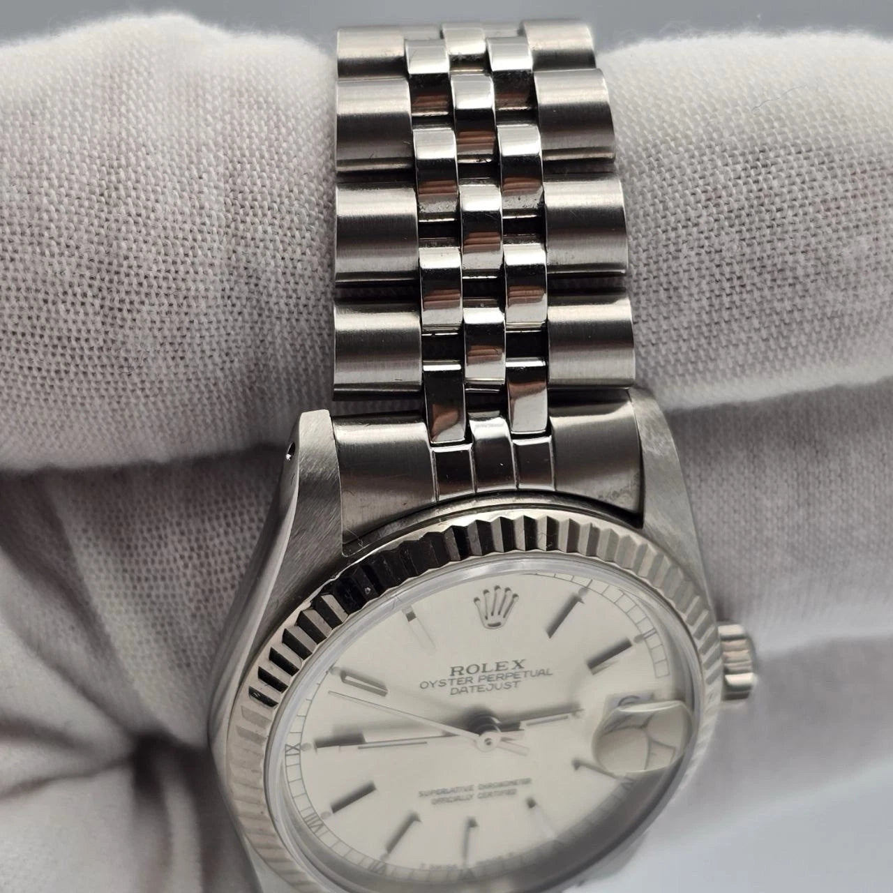2020 RSC Rolex Datejust 31mm 68274 Silver Dial Steel Jubilee 18k Fluted Bezel