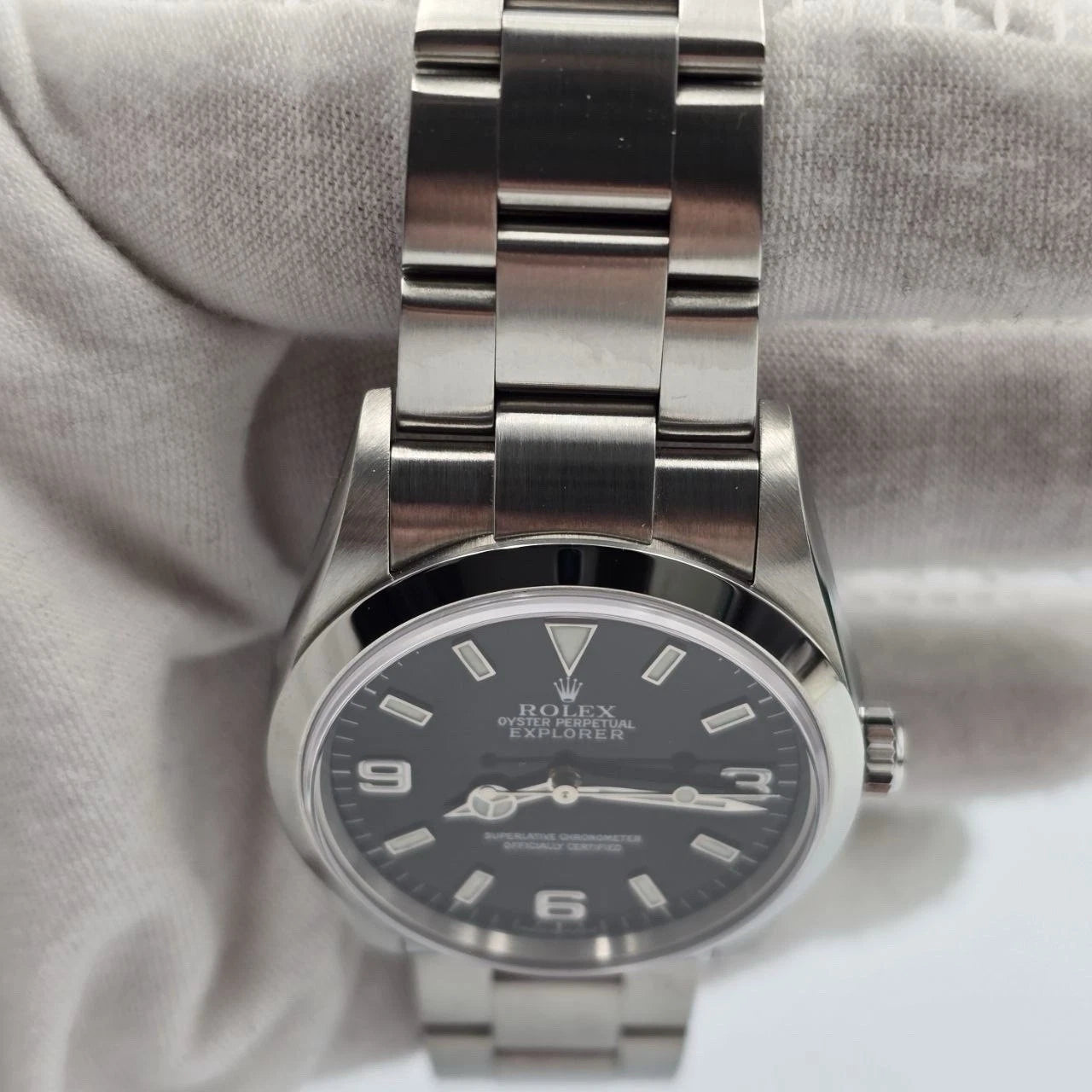 MINT 2002 PAPERS Rolex Explorer l 114270 36mm Stainless Steel Black Dial Watch