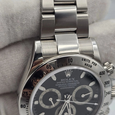PAPERS 2014 Rolex Cosmograph Daytona 116520 Black Fat Buckle 40mm Watch BOX
