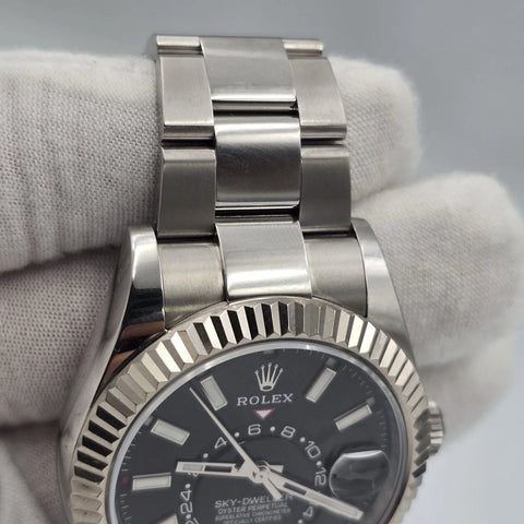 2022 PAPERS Rolex Sky-Dweller 42mm Black Dial Oyster Bracelet 326934 BOX