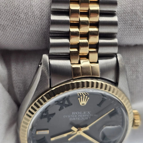 Rolex Datejust Wimbledon Two-Tone Yellow Gold Jubilee 16013 36mm Watch