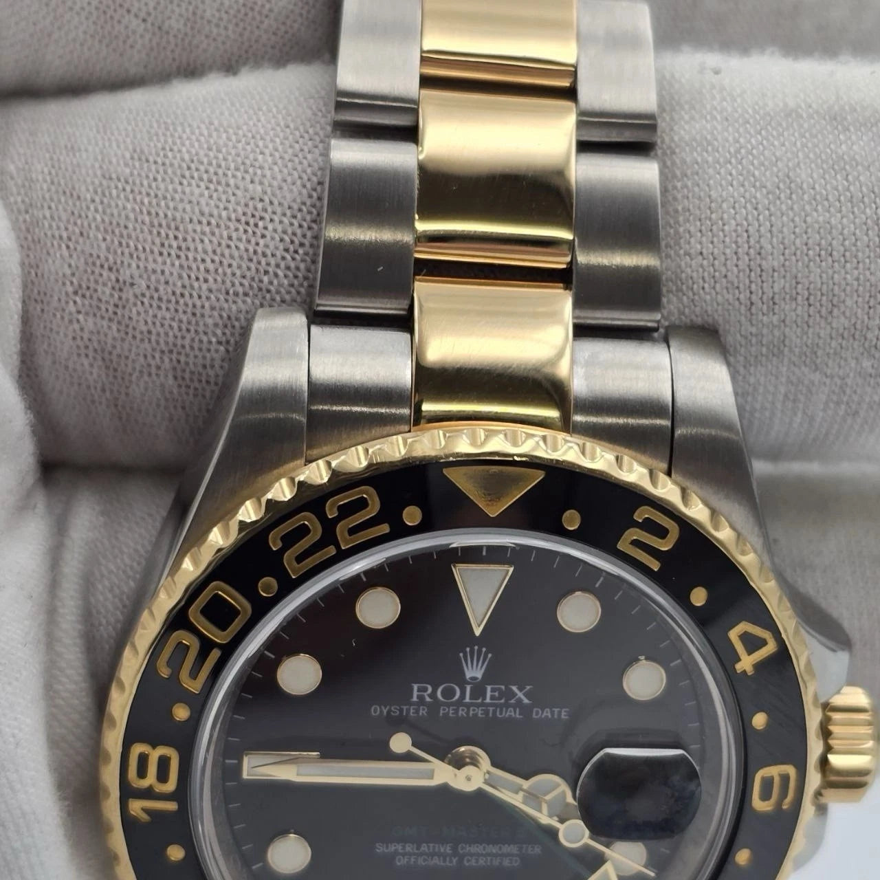2010 PAPERS Rolex GMT-Master II 116713LN Ceramic Two Tone 40mm Watch BOX